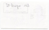 Pat Bourque Signed 3x5 Index Card Autographed  1971 Chicago Cubs World Series
