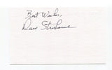 Dave Stenhouse Signed 3x5 Index Card Autographed Baseball Washington Senators