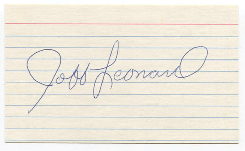 Jeffrey Leonard Signed 3x5 Index Card Autographed MLB Baseball SF Giants