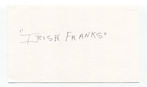 Hermina "Irish" Franks Signed 3x5 Index Card AAGPBL Girls Baseball Autographed