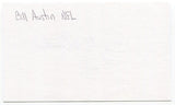 Bill Austin Signed 3x5 Index Card Autographed Signature New York Giants NFL