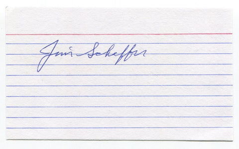 Jimmie Schaffer Signed 3x5 Index Card Autographed Baseball St. Louis Cardinals