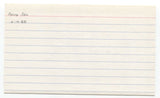 Ferris Fain Signed 3x5 Index Card Baseball Autographed Signature