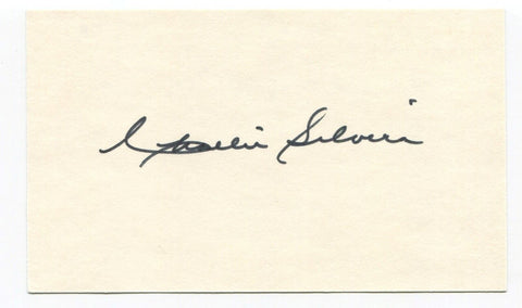 Charlie Silvera Signed 3x5 Index Card Autographed MLB Baseball New York Yankees