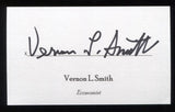 Vernon L. Smith Signed 3x5 Index Card Signature Autographed Economist