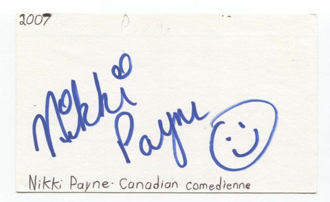 Nikki Payne Signed Index 3x5 Card Autographed Signature Comic Comedian Actress