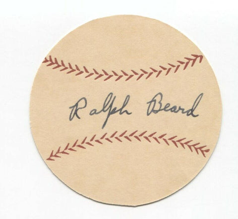 Ralph Beard Signed Paper Baseball Autograph Signature St Louis Cardinals