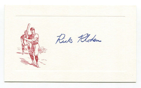 Rick Rhoden Signed Card Autograph Baseball MLB Roger Harris Collection