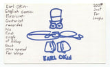 Earl Okin Signed 3x5 Index Card Autograph Signature Musician Singer