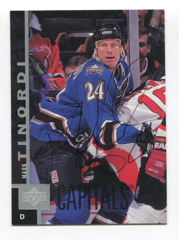 1998 Upper Deck Mark Tinordi Signed Card Hockey NHL Autograph AUTO #385