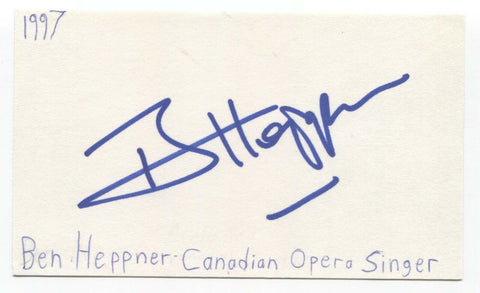 Ben Heppner Signed 3x5 Index Card Autographed Signature Opera Singer
