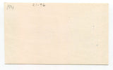Riggs Stephenson Signed Index Card Autographed Baseball 1921 Cleveland Indians
