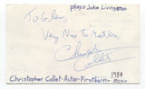 Christopher Collet Signed 3x5 Index Card Autographed Signature Actor