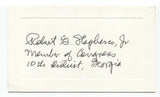 Robert Grier Stephens Jr. Signed Card Autographed Signature Politician