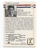 Tamio Kono Signed 1991 Impel US Olympic Card Autographed Gold Medal #48