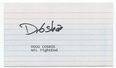 Doug Cosbie Signed 3x5 Index Card Autographed Signature Football Dallas Cowboys