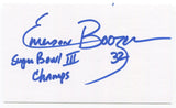 Emerson Boozer Signed 3x5 Index Card Autographed NFL Football New York Jets