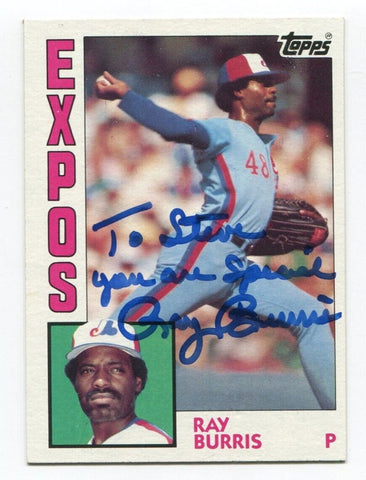 1984 Topps Ray Burris Signed Card Baseball MLB Autographed AUTO #552