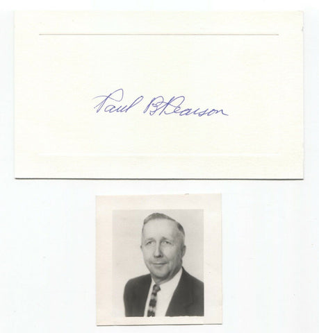 Paul Brown Pearson Signed Card Autographed Signature Scientist