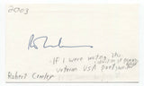 Robert Creeley Signed 3x5 Index Card Autographed Signature Author Writer Poet