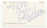 New Meanies - Jeff Hondubura Signed 3x5 Index Card Autographed Signature Band
