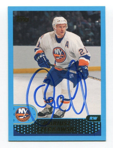 2001 Topps Mariusz Czerkawski Signed Card Hockey NHL AUTO #10 NY Islanders