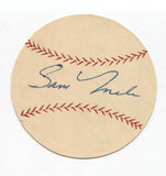 Sam Mele Signed Paper Baseball Autographed Signature Boston Red Sox