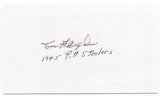 Thomas Joseph Alberghini Signed 3x5 Index Card Autograph Pittsburgh Steelers