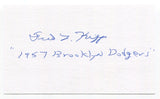 Fred Kipp Signed 3x5 Index Card Autographed MLB Baseball Brooklyn Dodgers