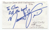 Maurice Dean Wint Signed 3x5 Index Card Autographed Signature Actor Cube