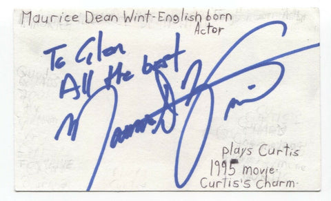 Maurice Dean Wint Signed 3x5 Index Card Autographed Signature Actor Cube