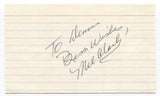 Mel Clark Signed 3x5 Index Card Baseball Autographed Signature