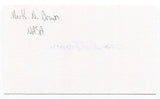 Mark Brown Signed 3x5 Index Card Autographed Nasa Astronaut STS-28 STS-48
