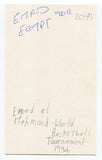 Emad El-Din Mahmoud Ali Signed 3x5 Index Card Autographed Basketball Egypt