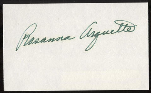 Rosanna Arquette Signed Index Card Signature Vintage Autographed AUTO 