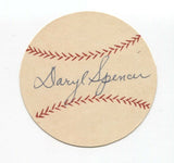 Daryl Spencer Signed Paper Baseball Autograph Signature New York Giants