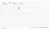 Peter Schabarum Signed 3x5 Index Card Autographed NFL Football SF 49ers