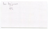 Ben Agajanian Signed 3x5 Index Card Autograph Signature NFL New York Giants 1956
