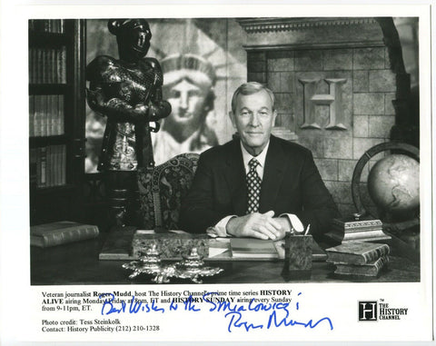 Roger Mudd Signed 8x10 Photo Vintage Autographed History Channel Journalist