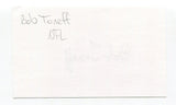 Bob Toneff Signed 3x5 Index Card Autograph Football NFL San Francisco 49ers