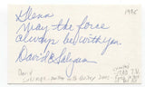 David Salzman Signed 3x5 Index Card Autograph Signature Actor Producer