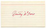 Dorothy McGuire Signed 3x5 Index Card Autographed Actress Swiss Family Robinson