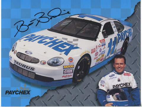 Brett Bodine Signed 8.5x11 inch Photo NASCAR Racing Race Car Driver