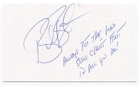 Butch Benton Signed 3x5 Index Card Autographed New York Mets Debut 1974