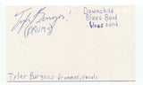 Downchild Blues Band - Tyler Burgess Signed Index Cut 3x5 Card Autographed Drums