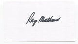 Ray Mathews Signed 3x5 Index Card Autographed NFL Football Pittsburgh Steelers