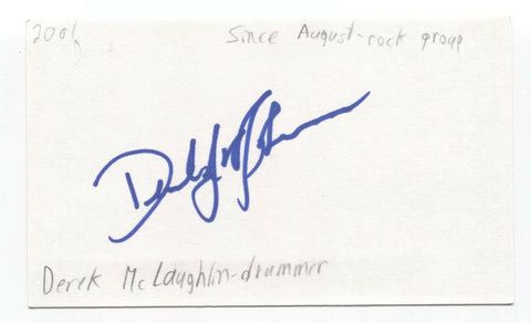 Since August - Derek McLaughlin Signed 3x5 Index Card Autographed Signature