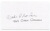 Bob Charles Signed 3x5 Index Card Autographed PGA World Golf Hall of Fame