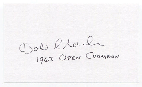 Bob Charles Signed 3x5 Index Card Autographed PGA World Golf Hall of Fame