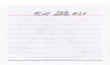 Bill Stits Signed 3x5 Index Card Autographed NFL Football Detroit Lions